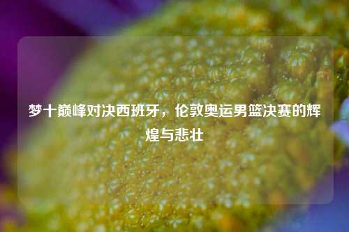 梦十巅峰对决西班牙，伦敦奥运男篮决赛的辉煌与悲壮