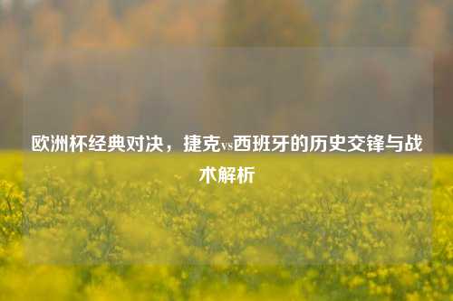 欧洲杯经典对决，捷克vs西班牙的历史交锋与战术解析