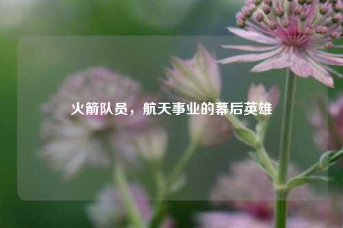 火箭队员，航天事业的幕后英雄