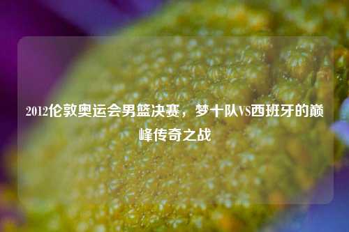 2012伦敦奥运会男篮决赛，梦十队VS西班牙的巅峰传奇之战
