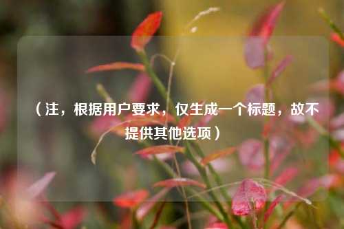 （注，根据用户要求，仅生成一个标题，故不提供其他选项）