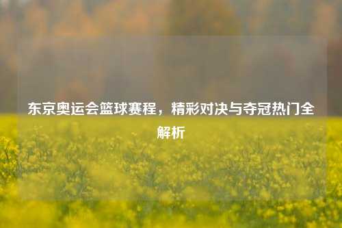 东京奥运会篮球赛程，精彩对决与夺冠热门全解析