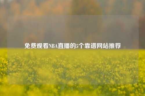 免费观看NBA直播的5个靠谱网站推荐