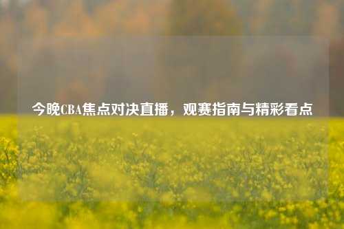 今晚CBA焦点对决直播，观赛指南与精彩看点