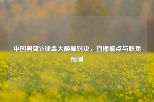 中国男篮VS加拿大巅峰对决，直播看点与胜负预测