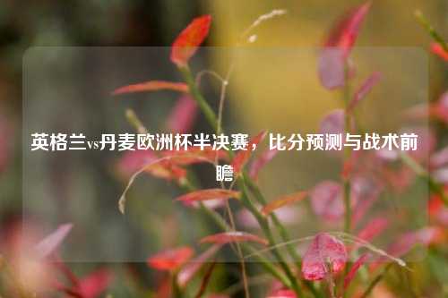 英格兰vs丹麦欧洲杯半决赛，比分预测与战术前瞻