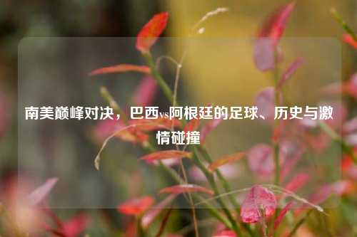 南美巅峰对决，巴西vs阿根廷的足球、历史与激情碰撞