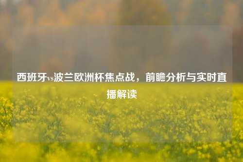 西班牙vs波兰欧洲杯焦点战,前瞻分析与实时直播解读