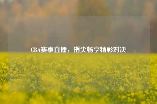 CBA赛事直播，指尖畅享精彩对决