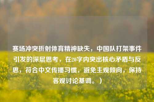 赛场冲突折射体育精神缺失，中国队打架事件引发的深层思考，在20字内突出核心矛盾与反思，符合中文传播习惯，避免主观倾向，保持客观讨论基调。）