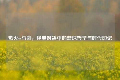 热火vs马刺，经典对决中的篮球哲学与时代印记