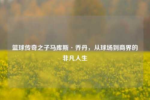 篮球传奇之子马库斯·乔丹，从球场到商界的非凡人生