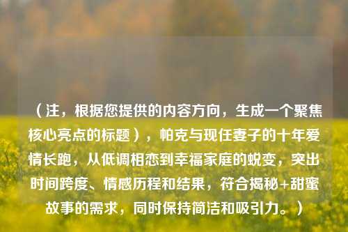 （注，根据您提供的内容方向，生成一个聚焦核心亮点的标题），帕克与现任妻子的十年爱情长跑，从低调相恋到幸福家庭的蜕变，突出时间跨度、情感历程和结果，符合揭秘+甜蜜故事的需求，同时保持简洁和吸引力。）
