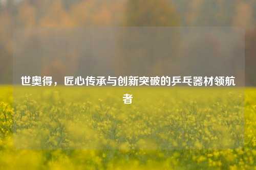 世奥得，匠心传承与创新突破的乒乓器材领航者
