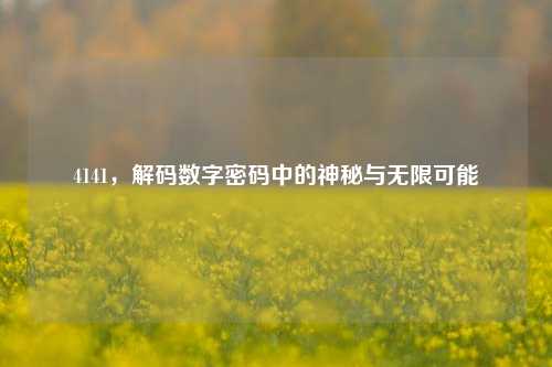 4141，解码数字密码中的神秘与无限可能