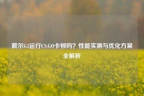 戴尔G3运行CS:GO卡顿吗？性能实测与优化方案全解析