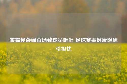 雾霾侵袭绿茵场致球员呕吐 足球赛事健康隐患引担忧