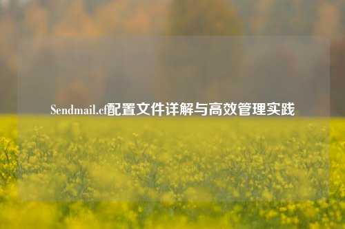 Sendmail.cf配置文件详解与高效管理实践